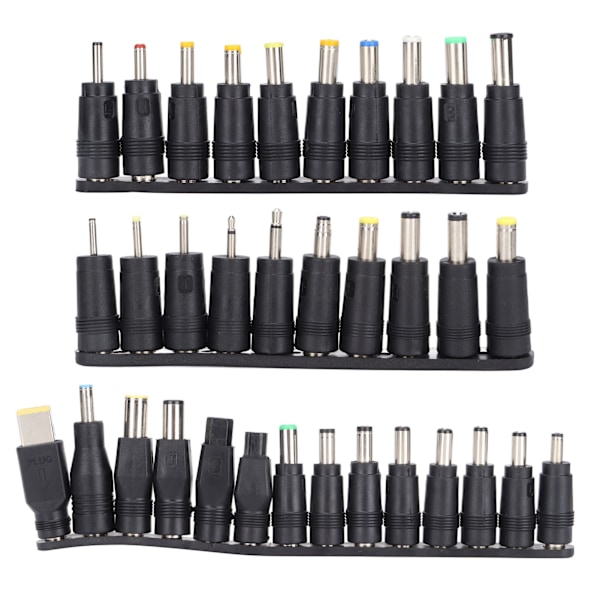 34 stk. DC-strømplugger 5,5 mm x 2,1 mm Universal bærbar PC-strømadapter-kontakt Datamaskintilbehør