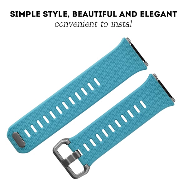 Silikonarmband för smartklocka, ersättningsarmband för Fibit Ionic (Teal Green L)