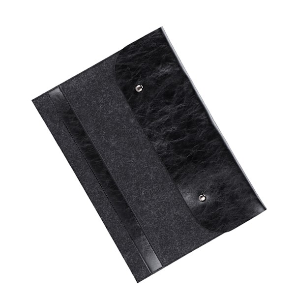 Laptopfodral Väska Dubbelskikts Flip Typ Notebook Dator Skyddande Foderfodral för MacBook Pro(Svart )
