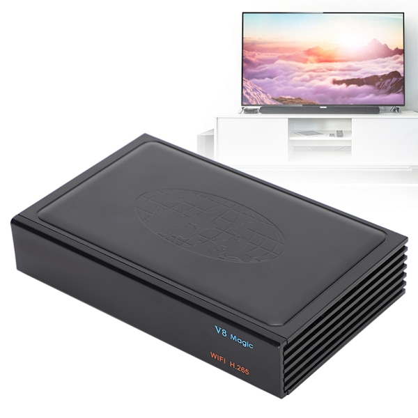 iBRAVEBOX V8 Magic DVBS2 til IPTV Xtream H.265 Satellitter til IPTV Set Top Box (sort)