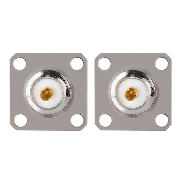 2PCS UHF Honkontakt SO239 4 Håls Uttag Panel Chassi RF Koaxial Adapter Kontakt