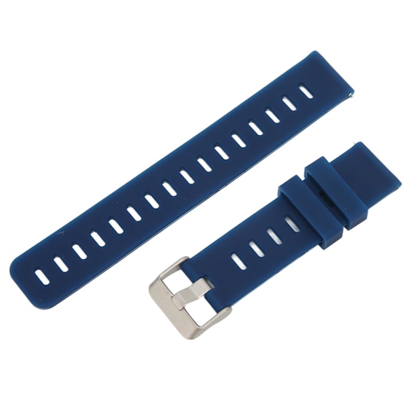 20mm Myk Silikonklokke Rem Stropp Håndleddsbånd Erstatning med Flatt Hode Luft Hull for Amazfit GTS 3 Blå