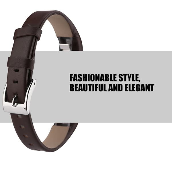 Læderrem til smartwatch, kompatibel med Fitbit Alta (brun)