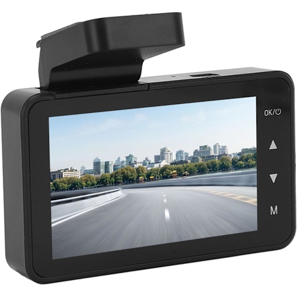 Mini Dash Cam för fram och bak, 3 tum IPS-skärm HD, rörelsedetektering, nattseende, WDR, olyckslås, loopinspelning, parkeringsövervakning