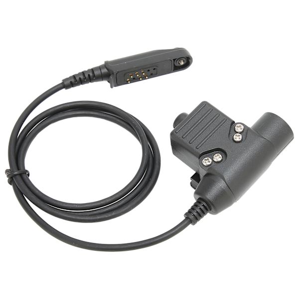 Hjälm Enkelsidig Headset Justerbara Militärhörlurar med U94 PTT för Baofeng UV9R UV9R PLUS UVXR BF9700(Brun )