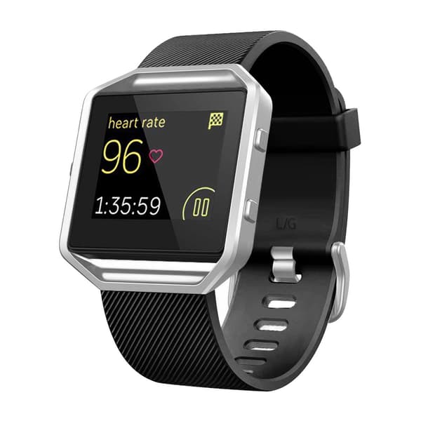 TPU Twill Watchband Watch Strap Rem til Fitbit Blaze (sort S)