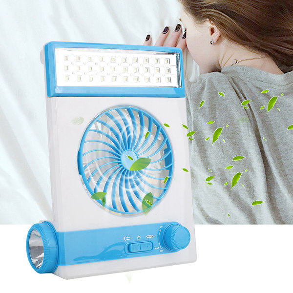 Student Dormitory LED Solar Light Fan Multifunctional Chargeable Table Lamp