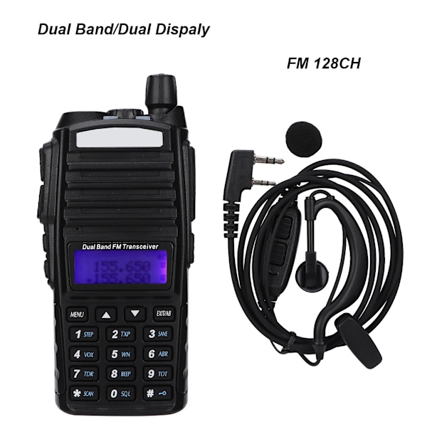 UV-82 5W kaksoiskaistainen VHF UHF -radiopuhelin 136-174/400-520MHz