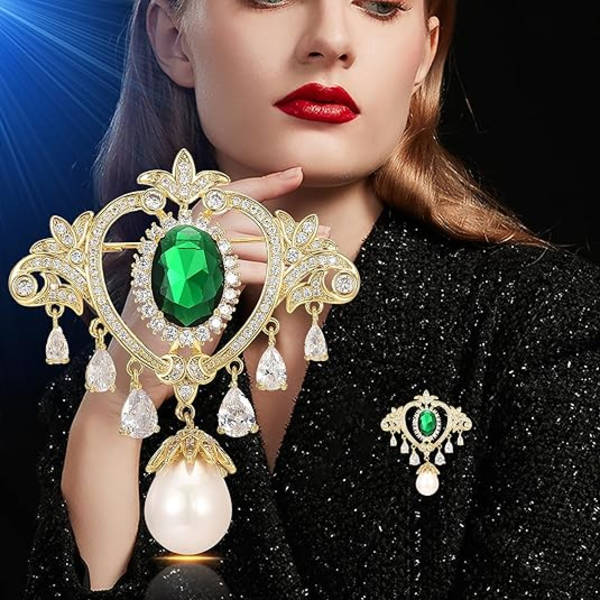 Pins for kvinners mote, skinnende snøfnugg store vakre blomsterbrosjer smykker for kvinner blomsterserie brosjer og nåler designer damekostyme Retro
