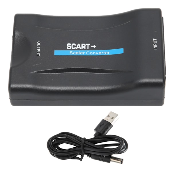 SCART til HighDefinition Multimedia Interface-omformer 1080p 20p-utgang for lyd og bilde (svart)