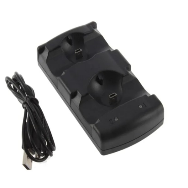 Dual opladningsholder Dock opladerstand + USB-strømkabel til Playstation Dualshock 3 PS3 Gamepad Controller Move Navigation