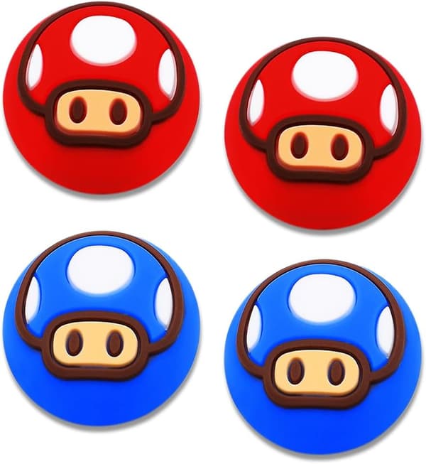Tommelgrep-hetter for Nintendo Switch/OLED/Switch Lite, 4 stk hetter for Nintendo Switch Joystick-deksler Kawaii-tilbehør Switch Tommelhetter