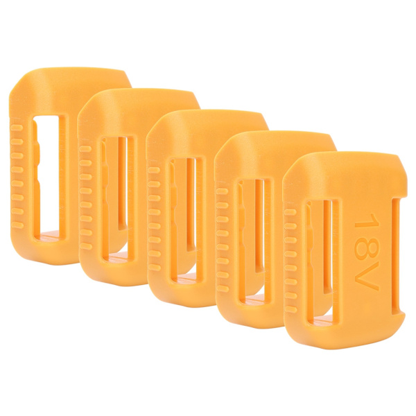 5 stk. 18V-60V serie lithium batteriholder slot opbevaringshylde stativ stativ gul