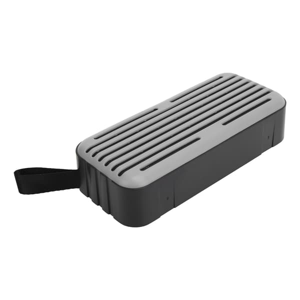 Trådlös Bluetooth-högtalare med antenn sol LED mini högtalarlåda för mobiltelefon grå