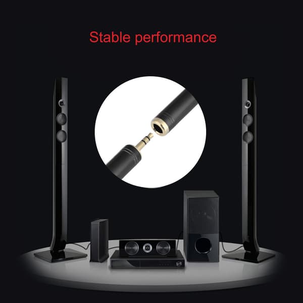 2 stk. 3,5 mm han til 6,35 mm hun stereoadapterkonverter guldbelagt lydadapter (sort)