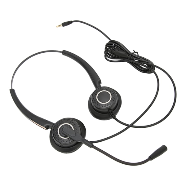 Callcenter-headset med intelligent støjreduktion - Telefonheadset med 3,5 mm stik til telefoner og pc