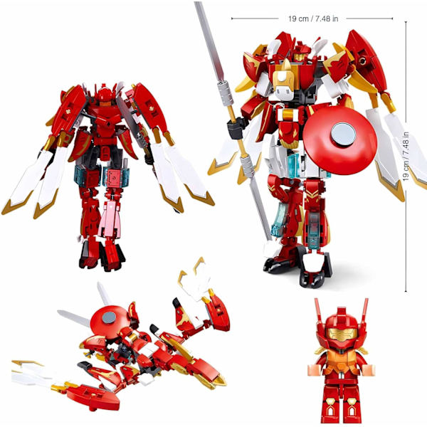 Mini Superhjälteserie med minifigurer, Battle Titan Undying Bird Warrior Actionfigurer Byggset för barn, Presentidé för pojkar (239 delar)