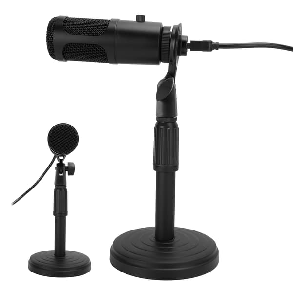 Retraherbar skrivebordsstativ USB-mikrofon Computer Kondensator Drive Free Game Mic