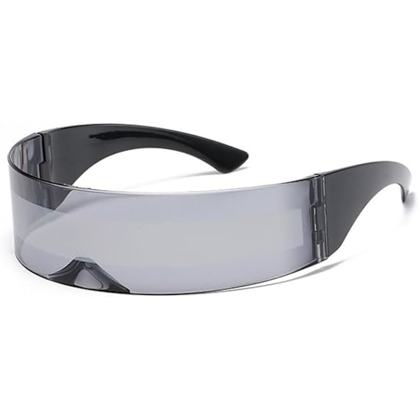 Omlott Silver Spegel Solglasögon Dam Herr Solbrillor Shades Solglasögon Medium Gray