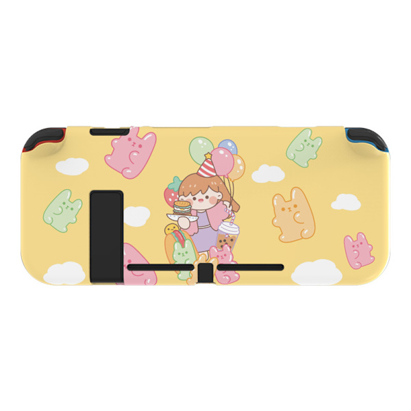 Dokkbar beskyttende deksel for Nintendo Switch, myk TPU-slank deksel for NS-konsoll og Joy-Con-kontrollere
