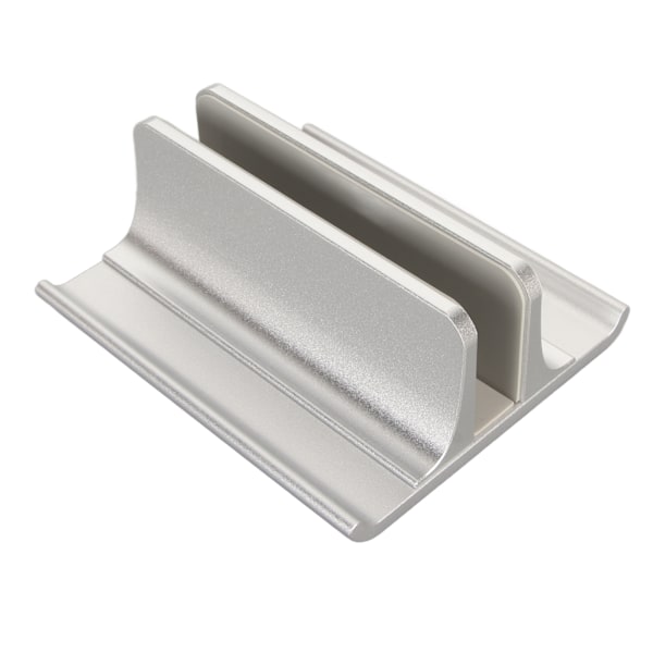 Vertikal bærbar computer stand 3 i 1 aluminiumlegering justerbar størrelse pladsbesparende bærbar computer holder til maksimalt 17,3 tommer bærbar computer sølvfarve