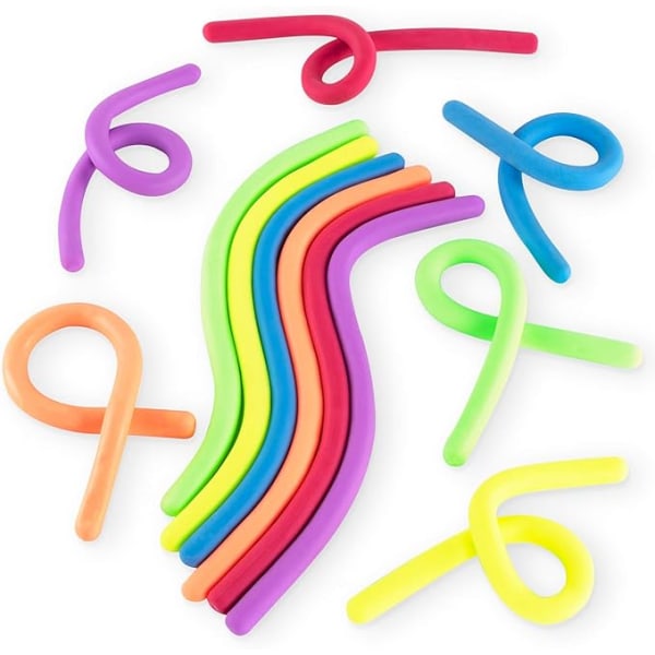 Elastinen Jelly Rope Nuudele Paksu Kuminen Pixie Sensory Playset rauhoittavaan ja rentouttavaan lasten syntymäpäivälahjoihin ja palkintoihin