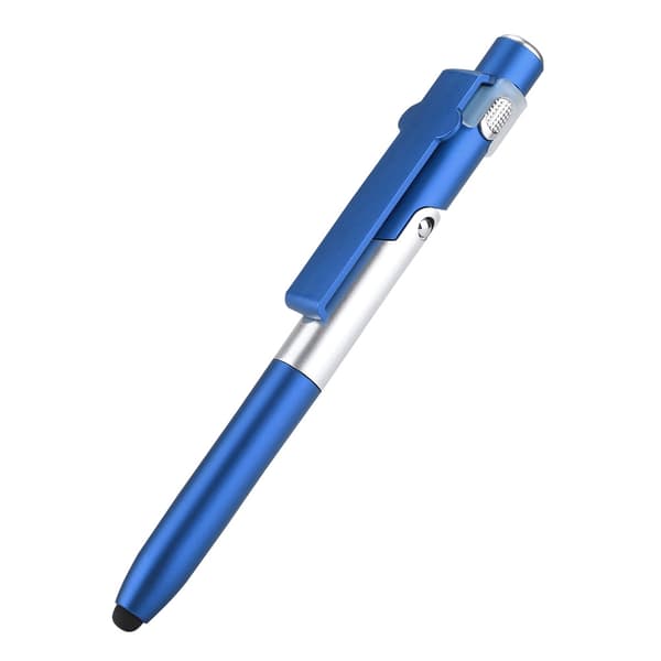 4 i 1 Touch Screen Kapacitiv Kuglepen Med LED Lys Til Tablet(Blå)