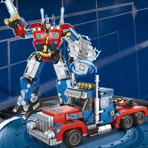 Transformer Robot Bil Byggesett for Gutter 8-12 År, 8-i-2 Robot Fly Skip Byggesett for 10 År Gammel Gutt, Julebursdagsgave