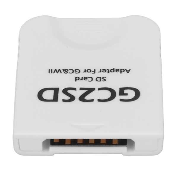 GC2SD-kortläsare Plug and Play Bärbar Professionell Spelkonsol Micro Lagringskort Adapter för Wii för GC Vit