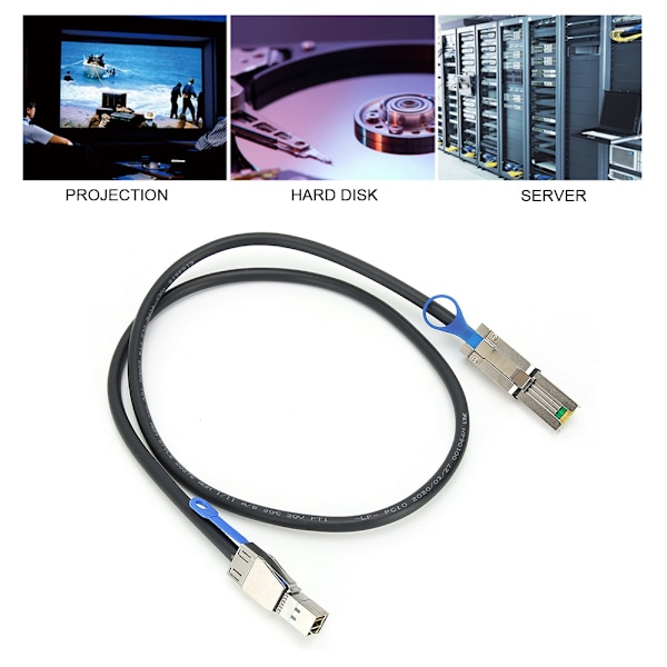 Serverkabel Switch-kabel Datakabel Datortillbehör MINI SAS SFF-8644 till SFF-8088 1 meter
