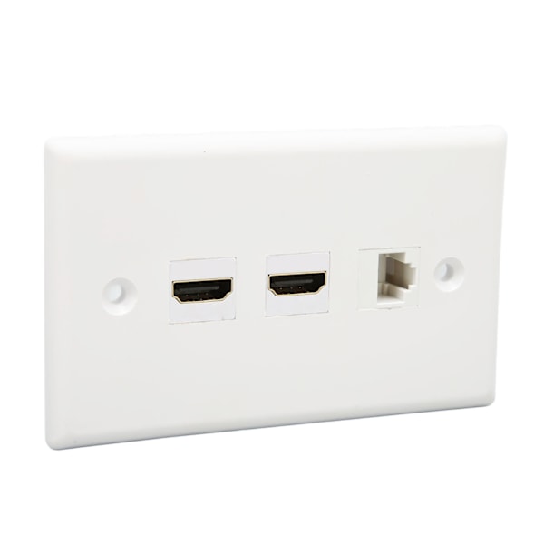 2 Port 4K HD Multimedia Interface Ethernet Veggplate Loddefri 1 Port Cat6 Keystone Veggplate for HDTV Projektor