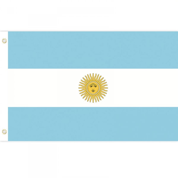 3x5 fot Argentinsk flagga för utomhusbruk, dubbelsidig argentinsk nationalflagga längst hållbar, sydda ränder, mässingsöljetter !