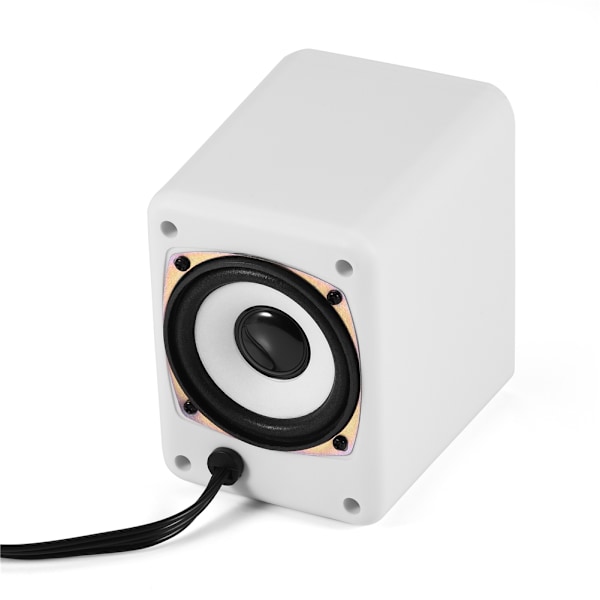 SADA 3,5 mm USB-kabelhögtalarsystem HiFi-stereohögtalare för stationär dator PC vit