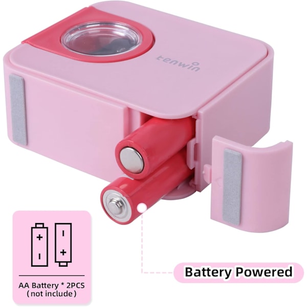 Bærbar Elektrisk Blyantspisser, Batteridrevet Blyantspisser, Wolframstål Blad for Rask Spissing, Lommespisser for Barn pink