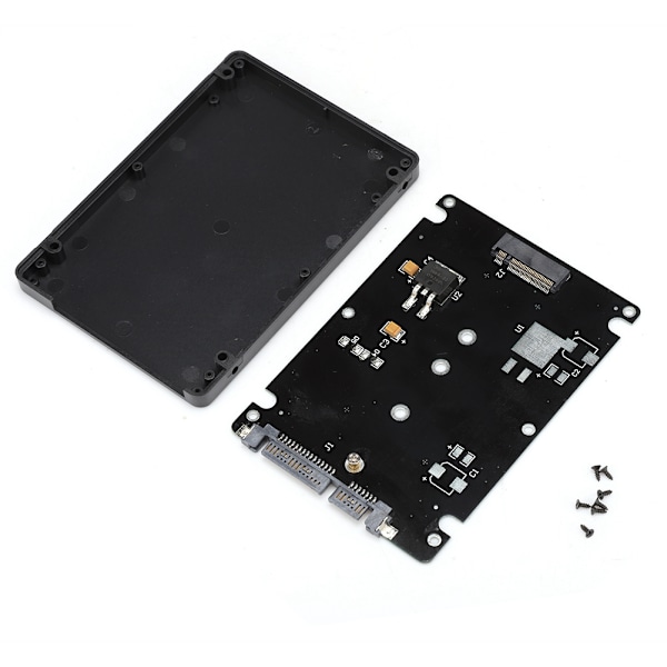 HXT-053 M.2 NGFF SSD til 2,5 tommers SATA3 Harddiskboks Adapter Riser Card Converter (Svart)