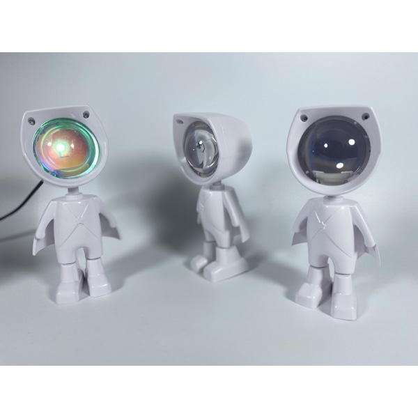Romantisk astronaut robot solnedgang lampe projektor, ideel til live-udsendelse fest&værelse indretning fødselsdag ferie gaver (7 farver)