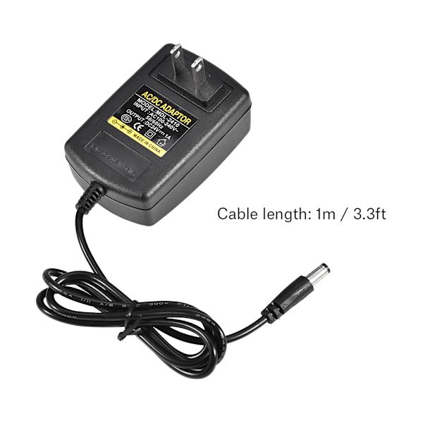 Universell AC100-240V till DC 24V 1A Adapter Strömförsörjning Väggladdare Sladd 5.5*2.1mm