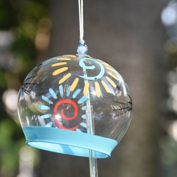 Käsintehty japanilainen tuulikello lasista Furin (Hauska kissa)
