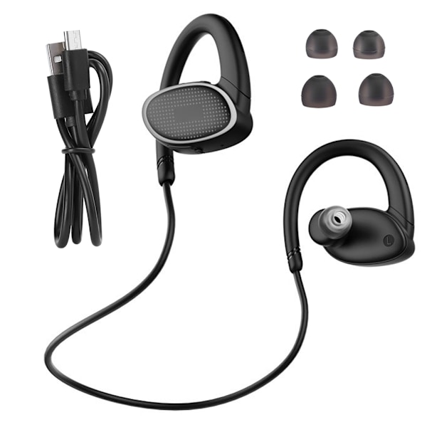 Bluetooth trådløst headset MP3 løping vanntett ørekrok universell øretelefon for Android
