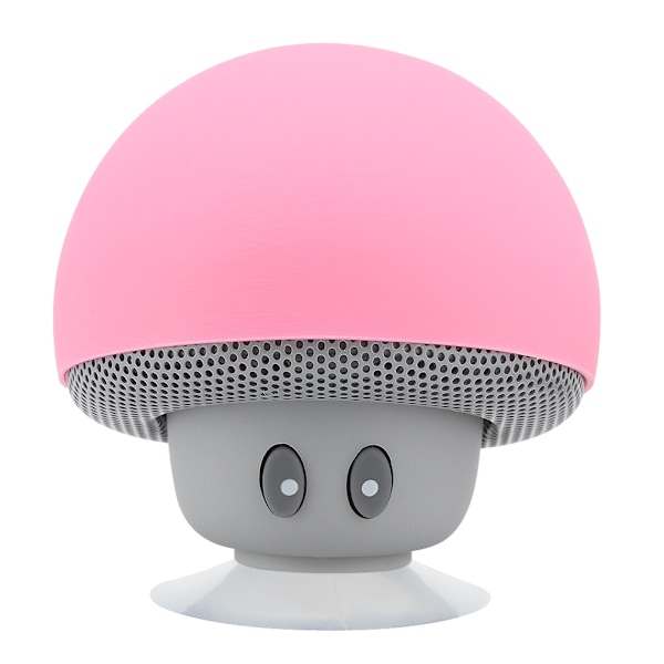 Mini Bluetooth -langaton kannettava sieni kaiutin subwoofer imukupilla (vaaleanpunainen)