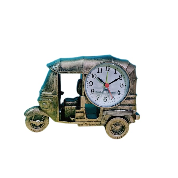 Alarmita retro triciclo de escuela primaria con recordatorio de tiempo personalizado, Bronce, 7 pulgadas × 4.72 pulgadas