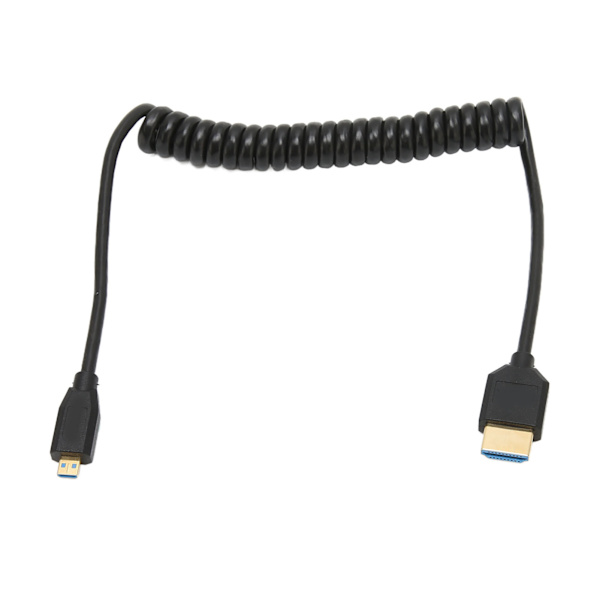 HD Multimedia Interface-kabel, fjederindtrækkelig, A-han til D-han, 8K 60Hz Micro HD Multimedia Interface-kabel