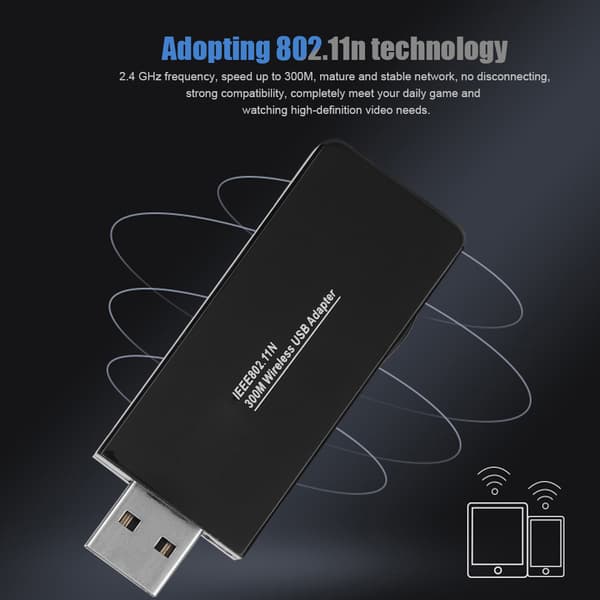 300M Mini USB Langaton WiFi-sovitin Verkkokortti