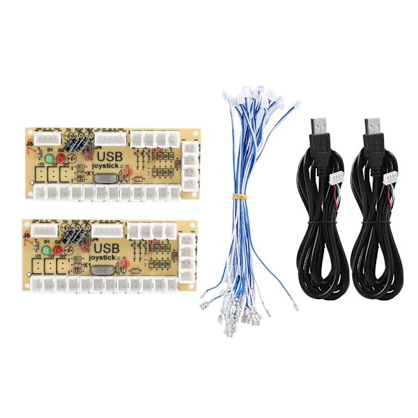 Tilbehør til Arcade Zero Delay USB Encoder DIY Kit Set Spill USB-kabel LED-knapp