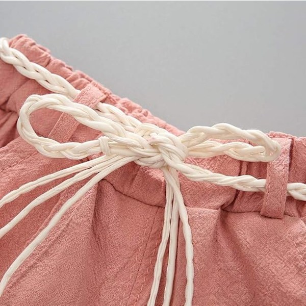 Vauvan taaperotyttöjen vaatteet Vesimeloni T-paita Topit Pellavashortsit Asut Söpöt kesäshortsisetit pink 80cm