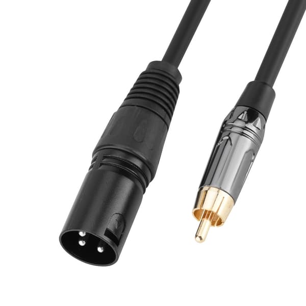 Høj kvalitet RCA han til XLR han mikrofonkabel lyd mikrofonkabel (sort stik 5 m)