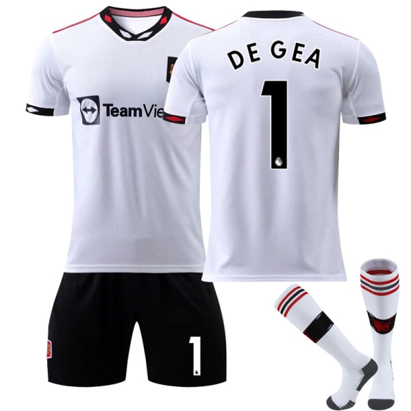 22/23 Man L Away White Red Devils Adult Children's Sports Suit Training Clothes With Socks