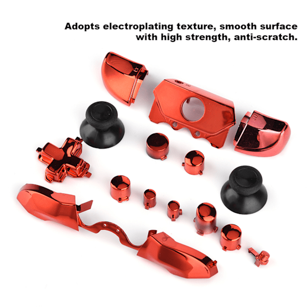 Full Button Sets Mod Ersättningsdel för Microsoft Xbox One Controller 3.5mm Jack (Röd)