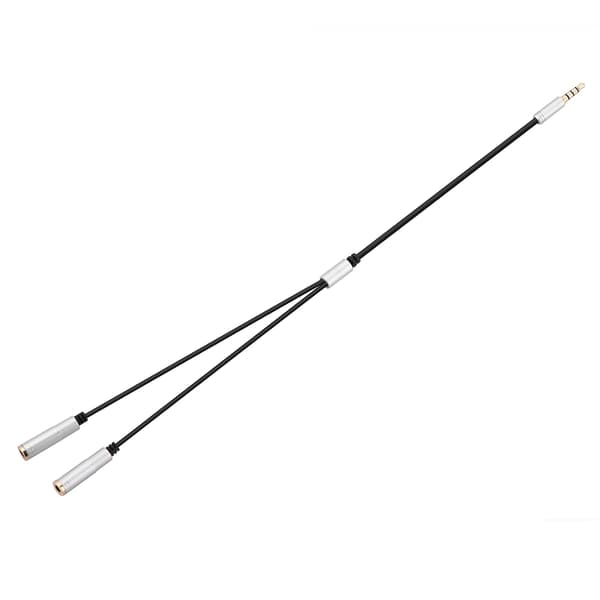 3,5 mm 1 hann til 2 hunn lydsplitteradapterkabel
