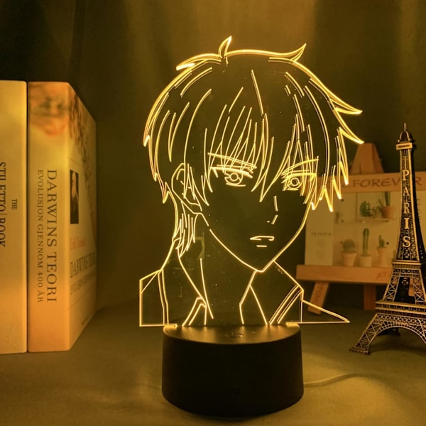 Akryl 3D Lampe Anime Fruktkurven Kyo Sohma for Soverom Innredning Nattelys Barnefødselsdaggave Rom Skrivebord Led Lys Manga